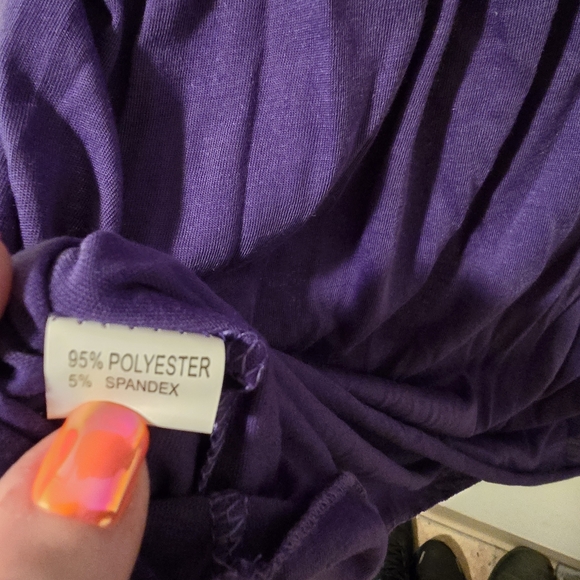 Purple 1/2 Button up Top Size XXL - Picture 6 of 6